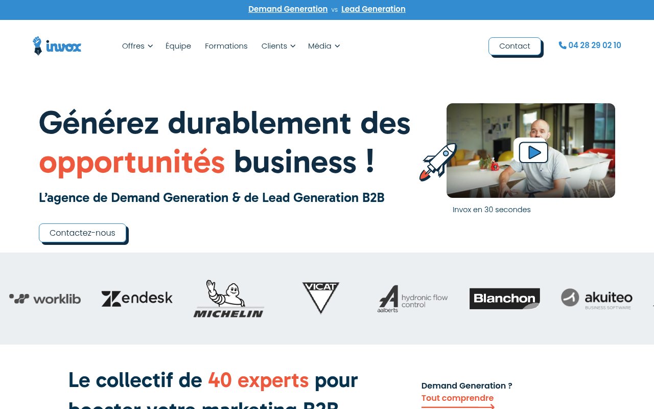 Apercu du site Invox