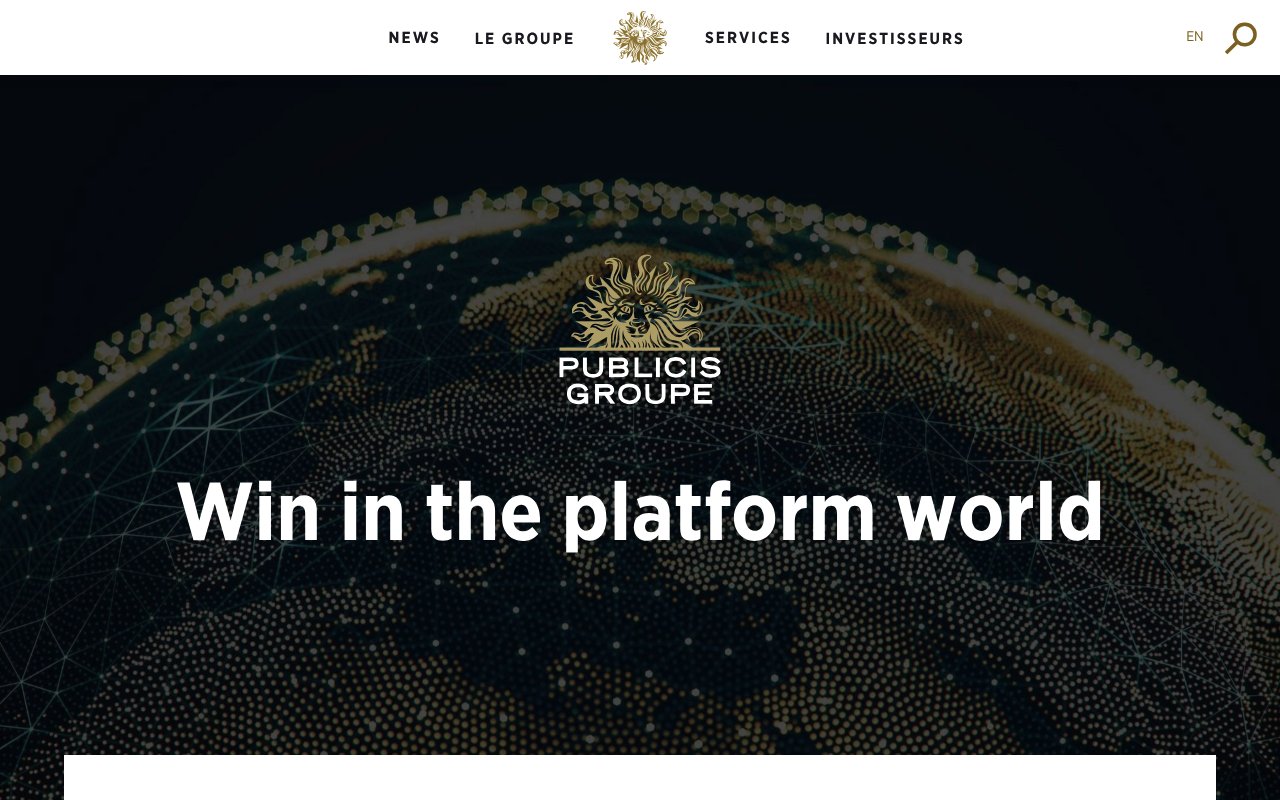 Apercu du site Publicis Groupe / Publicis Conseil